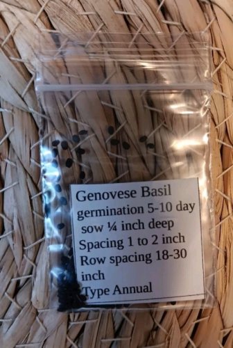seeds genovese basil non-gmo heirloom herb . garden plant seed