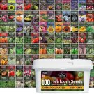 100 seeds pack non-gmo heirloom - vegetable, fruit, & herb survival garden kit