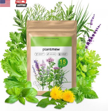 seeds herb variety pack - non-gmo heirloom for planting indoors, outdoors