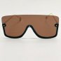 Women Designer Vintage Half Rimless Lens Oversize Elegant Flat Lens Celebrity