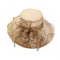 Lady Sun Hat Floral Organza Wide Brim Derby Fascinator Tea Party Decor Useful
