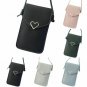Cross-body Touch Screen Cell Phone Wallet Shoulder Bag PU Leather Pouch Black