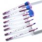 7pcs Crystal Makeup Brushes Kit Cosmetic Eyeshadow Powder Foundation Brush Set