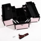 Professional Large Aluminum Makeup Train Case Box Cosmetic Jewelry Organizer