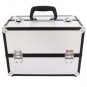 3 Tiers Fold Makeup Train Case Cosmetic Organizer Nail Tool Storage Box Aluminum