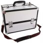 3 Tiers Fold Makeup Train Case Cosmetic Organizer Nail Tool Storage Box Aluminum