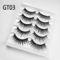 5 Pairs /Box Real 3D Mink Makeup Cross False Eyelashes Eye Lashes Handmade Thick