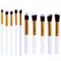 10pcs/Set Makeup Brush Contour Foundation Eyebrow Face Lip Kabuki Brushes White