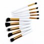10pcs/Set Makeup Brush Contour Foundation Eyebrow Face Lip Kabuki Brushes White