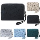 Women Check Makeup Bag Cosmetic Pouch Pen Pencil Organizer Make Up Storage Bags