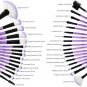 32Pcs Cosmetic Makeup Brushes Tools Eyeshadows Face Pencil Brushes Purple Brush
