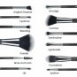 Set Brochas De Maquillaje Profesional Ojos Cejas Juego Completo Con Estuche Kit