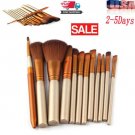 12/14Pcs Makeup Brushes Powder Foundation Eyeshadow Eyeliner Face Beauty Tool