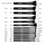 15Pcs Professional Makeup Bruhes Tools Cosmetic Eyebrows Face Brush & Luxury Bag