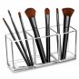 Makeup Brush Holder Organizer Clear 3 Slot Acrylic Cosmetic Brushes Storage Case