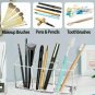 Makeup Brush Holder Organizer Clear 3 Slot Acrylic Cosmetic Brushes Storage Case