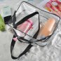 3pc Transparent Travel Bag Set Airport Cosmetic Makeup Toiletry Clear Wash Pouch