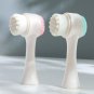Silicone Wash Face Brush Dual Sides Facial Pore Cleaning Skin Massager Beauty
