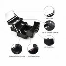 9" Foldable Makeup Case Portable Cosmetic Storage Box With Mirror & Trays Black