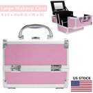 Travel Home Case Jewelry Box Lockable Cosmetic Organizer Makeup Suitcase!