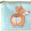 Cute Canvas Cash Coin Purse, Make Up Bag, Cellphone Bag With Handle