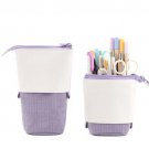 Folded Standing Pencil Case Box Flexible Telescopic Bag Stationery Storage Pouch