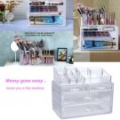 Acrylic Cosmetic Makeup Organizer Jewelry 4 Drawers Storage Box Display Case
