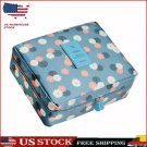 Portable Flower Print Travel Cosmetic Storage Bag Toiletry Makeup Organizer S1