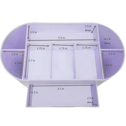 Makeup Organizer Vanity Cosmetics Storage Organizer Makeup Brush Holder Purple