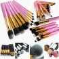 PRO Makeup Brushes Tools Soft Contour Foundation Face Lip Brushes Kabuki Pink