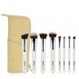 8PCS Professional Foundation Eye Shadow Eyebrow Blush Makeup Brushes Set+Bag US