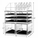3-Layer Cosmetic Storage Box Drawer Makeup Organizer Nail Holder Desktop Case