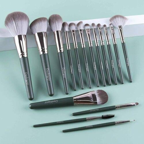 Makeup Brushes, 16Pcs Complete Premium Synthetic Makeup Brush Set with Green
