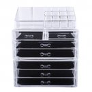 Cosmetics Storage Rack With 2 Small & 5 Large Drawers Transparent Make Up BR