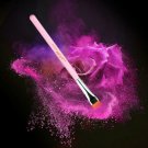 Single Wood Handle Eyebrow Flat Brush Eye Beauty Makeup Cosmetic Pen (Pink