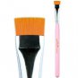 Single Wood Handle Eyebrow Flat Brush Eye Beauty Makeup Cosmetic Pen (Pink