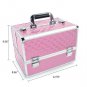 New Type Lockable Makeup Train Case Travel Cosmetic Jewelry Organizer Aluminum