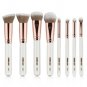 8PCS Pro Makeup Brushes + Bag Foundation Eye Shadow Eyebrow Blush Brushes White