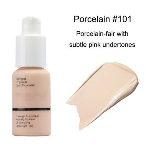 Soft Matte Full Coverage Cream Perfect Conceale Liquid Foundation Beauty Makeup