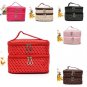 Cosmetic Travel Bag Double Layer Wavelet Point Polka Dot Makeup Storage Handbag
