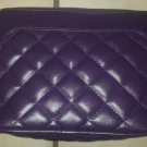 Quilted Purple Vinyl Cosmetic Makeup Bag