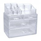 Clear Drawer Jewelry Cosmetic Organizer Storage Holder Box Bathroom Makeup Case