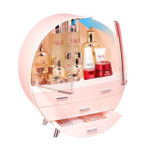 Makeup Storage Box Desktop Acrylic Bathroom Jewelry Cosmetic Organizer Drawer.