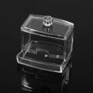 Clear Makeup Storage Cotton Swab Holder Box Cosmetic Organizer PS Plastic