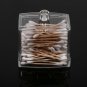 Clear Makeup Storage Cotton Swab Holder Box Cosmetic Organizer PS Plastic