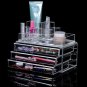 Large 4 Tier Cosmetic Makeup Case Organiser 3 Drawer Jewelry Storage Box Case US