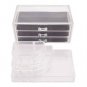 Large 4 Tier Cosmetic Makeup Case Organiser 3 Drawer Jewelry Storage Box Case US