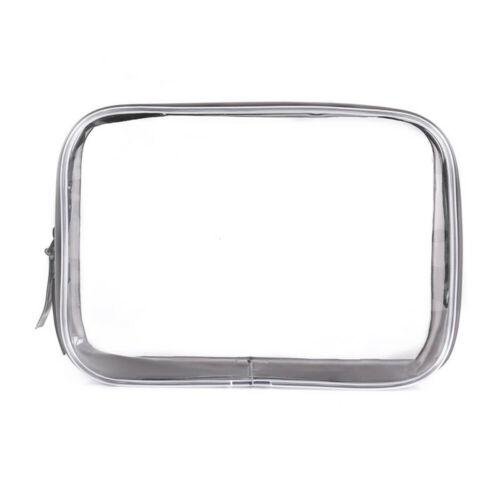1-4PCS Clear Transparent Plastic PVC Travel Cosmetic Make Up Toiletry Bag Zipper