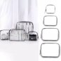 1-4PCS Clear Transparent Plastic PVC Travel Cosmetic Make Up Toiletry Bag Zipper