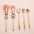 Anime 5pcs Alice in Wonderland Makeup Brushes Set Rabbit Eyeshadow Eyebrow Tool
